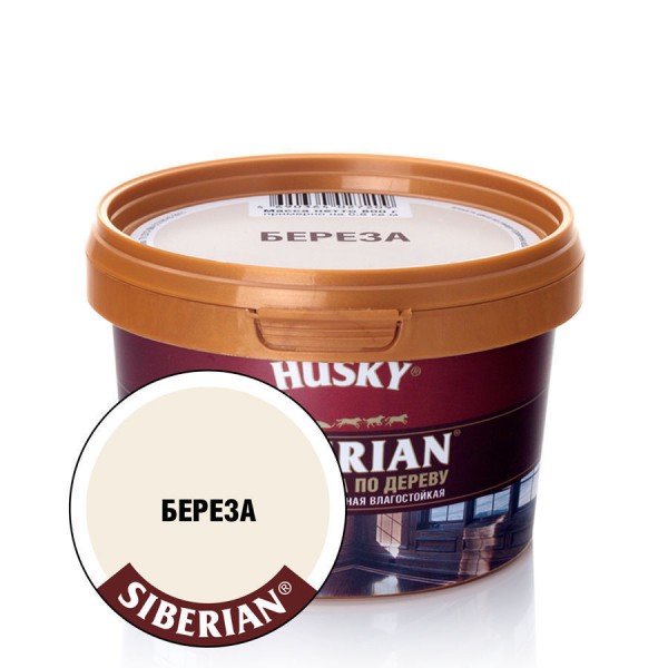 HUSKY Siberian Шпатлевка по дереву береза -20С (0,8кг; 12шт)