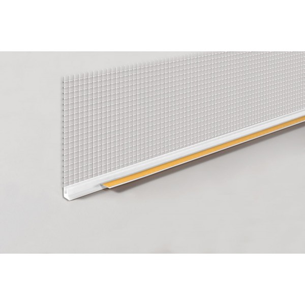 Профиль оконный примыкающий 6мм с сеткой 2,4м