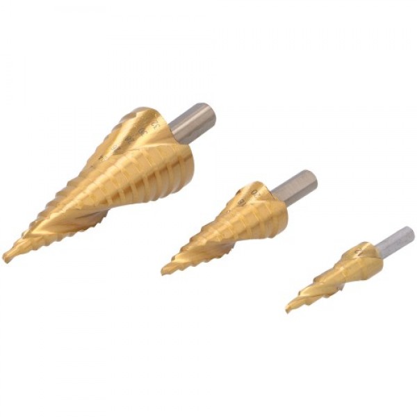 Сверла DRAUMET многоступенч.спиральные набор 3шт 4-12,4-20, 4-32 мм