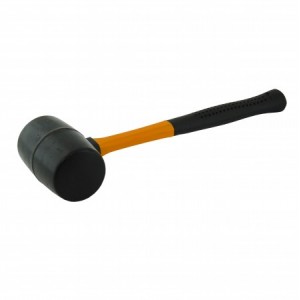 Киянка (молоток резиновый черный) с фиберглассовой ручкой 65мм
