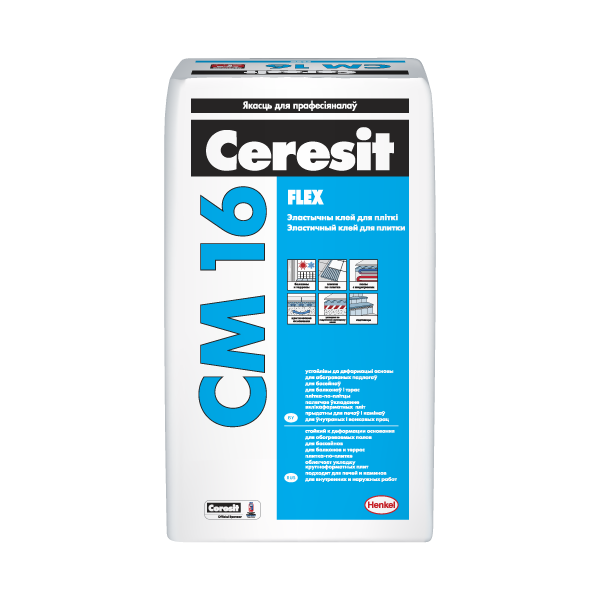 Ceresit CM16  (меш 5 кг) сухая эластичная облицовочная смесь  для деформирующихся оснований