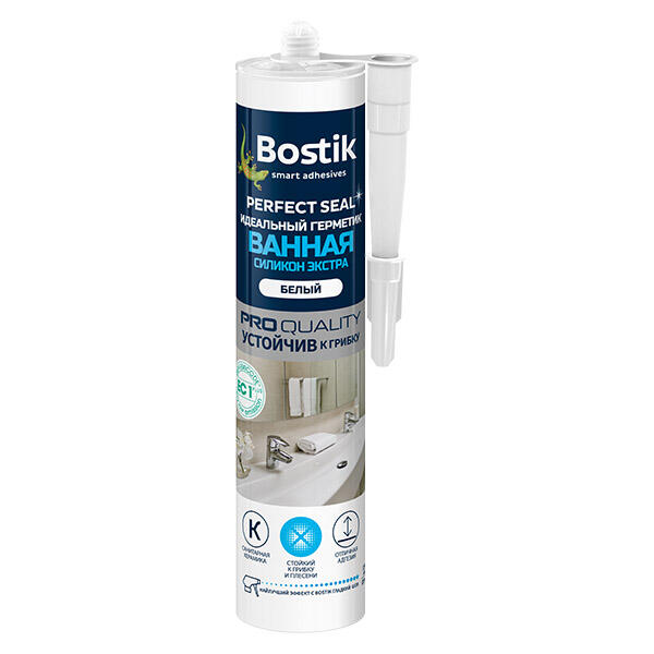Герметик силиконовый BOSTIK Perfect Seal ИДЕАЛЬНЫЙ Ванная Экстра 280 ML белый