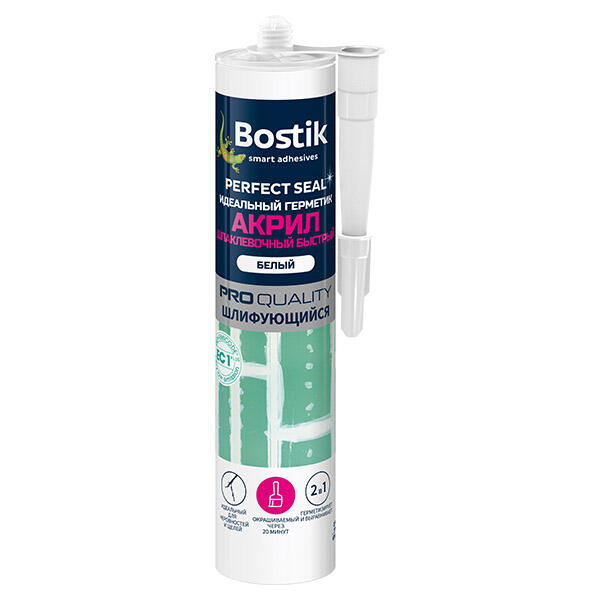 Герметик BOSTIK Perfect Seal ИДЕАЛЬНЫЙ Акрил Шпаклевочный Быстрый 280 ML белый