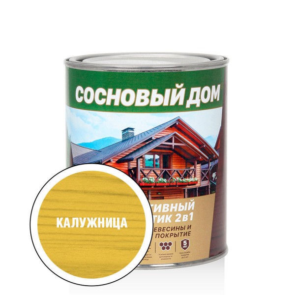 СОСНОВЫЙ ДОМ декор.-защитный состав (0,8л; 6шт) калужница