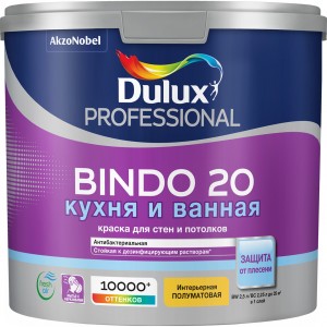 Краска DULUX Prof Bindo 20 полуматовая 2,5л белая BW