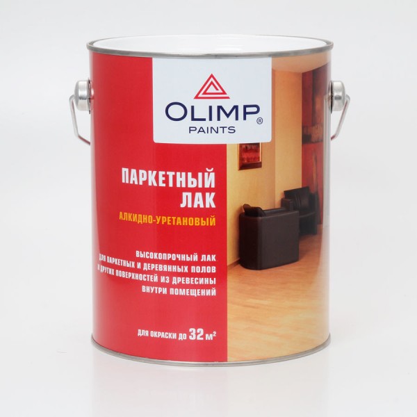 OLIMP Лак паркетный глянцевый (2,7л; 3шт)