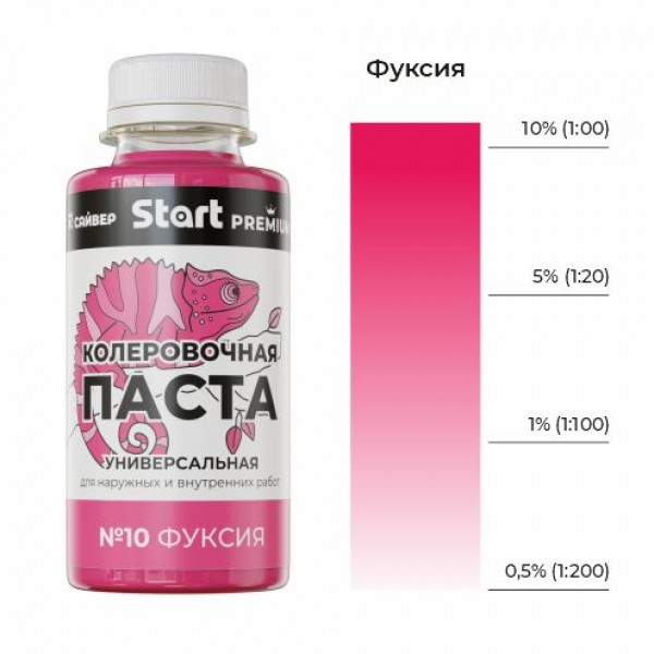 САЙВЕР "Start Premium" колер.паста № Х10 фуксия 0,1л (6)