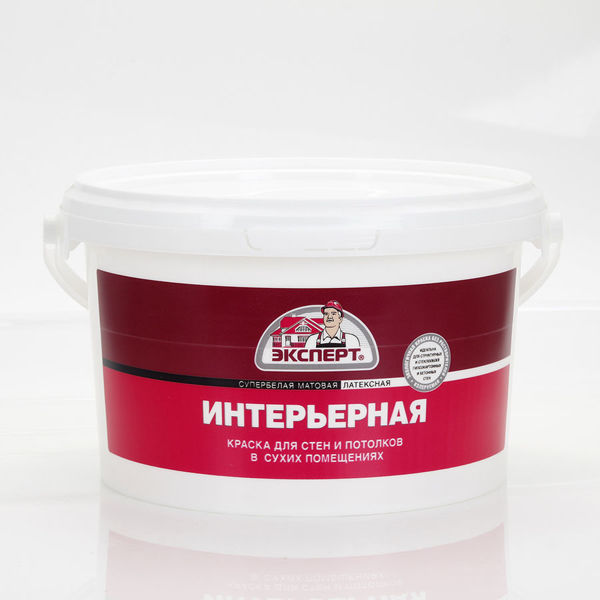ЭКСПЕРТ Краска интерьерная супербелая (3 кг) -30С