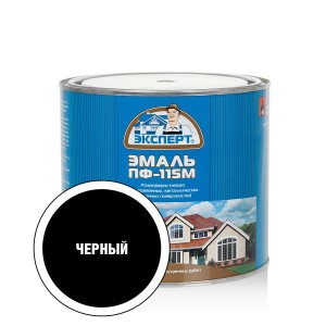 ЭКСПЕРТ Эмаль ПФ-115М глянц.черная (1,8кг; 6 шт)
