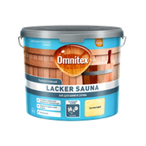 Декоративно-защитный лак OMNITEX Lacker Sauna 20 (полуматовый) 1л