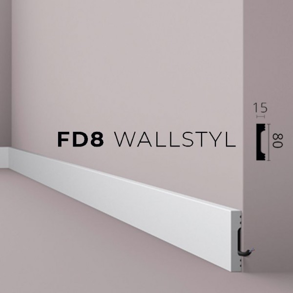 NMC WALLSTYL профиль FD8 15х80 выс.плотности 2м белый 19шт/кор *