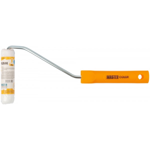 Валик МК с ручкой 10см (ручка дл.27см) ядро 15мм, полиэстр филт, ворс 5мм  ( типа Velur )