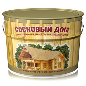 СОСНОВЫЙ ДОМ декор.-защитный состав (2,7л; 3шт) красное дерево