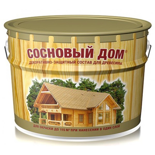 СОСНОВЫЙ ДОМ декор.-защитный состав (2,7л; 3шт) красное дерево