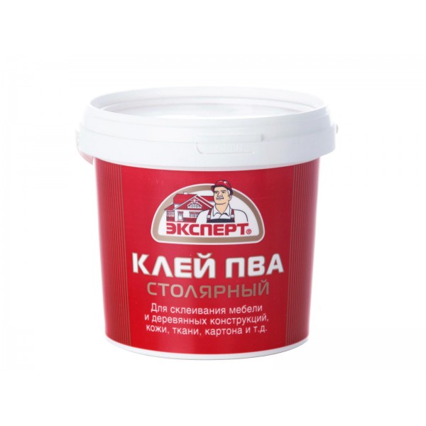 Клей ПВА столярный ЭКСПЕРТ для мебели, деревянных конструкций ( -30С⁰), 0,9 кг