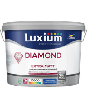 Краска LUXIUM Prof Diamond Extra Matt глуб.мат BW 9л