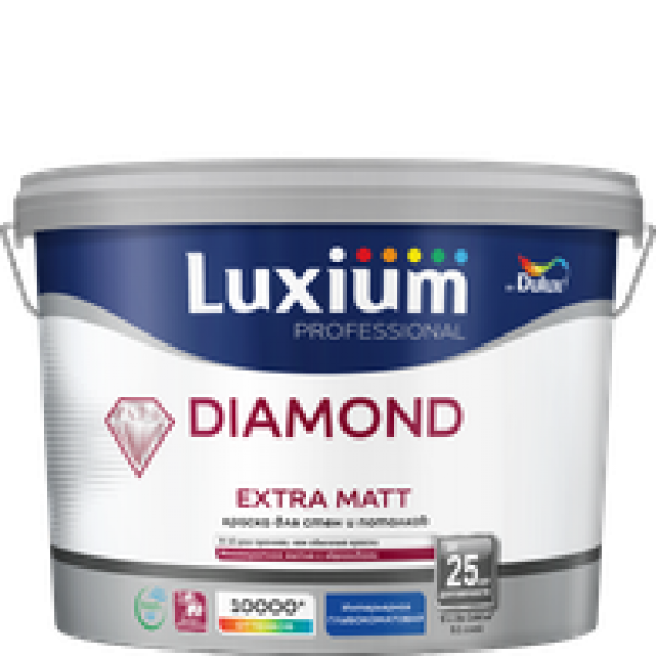 Краска LUXIUM Prof Diamond Extra Matt глуб.мат BW 9л