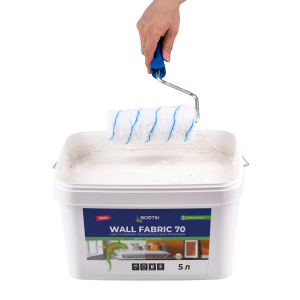 Клей BOSTIK WALL FABRIC 70 для стеклообоев, 5л, готовый (РОССИЯ)
