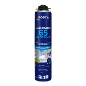 Пена BOSTIK полиуретановая монтажная Standard 65 AllSeason под пистолет 800ml