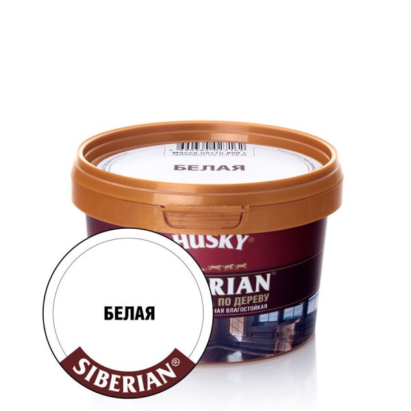 HUSKY Siberian Шпатлевка по дереву белая -20С (0,4кг; 12шт)