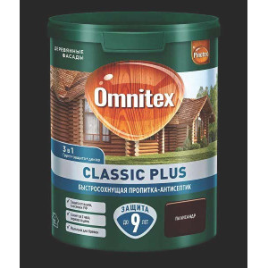 Пропитка-антисептик OMNITEX Classic Plus 3 в 1, Палисандр 9л