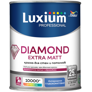 Краска LUXIUM Prof Diamond Extra Matt глуб.мат BC 0,9л