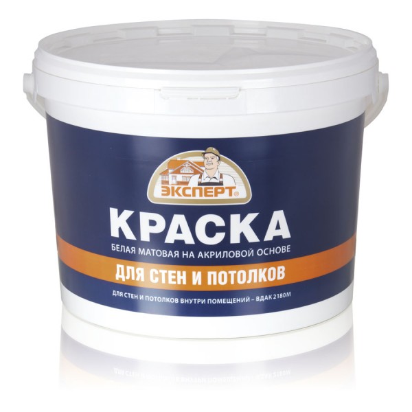 ЭКСПЕРТ Краска для стен и потолков (1,3 кг; 6шт) -30С