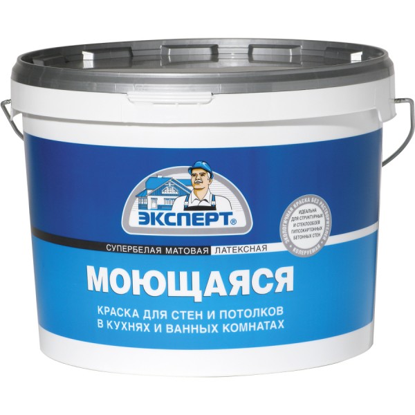 ЭКСПЕРТ Краска моющаяся супербелая (14 кг)