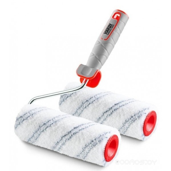 Валик Nylonplus 25см белый с ручкой