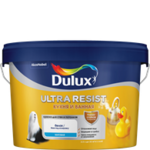 Краска DULUX Ultra Resist Для Кухни и Ванной 1л матовая BW