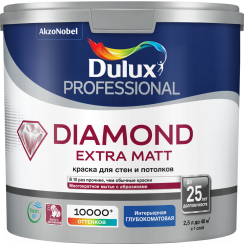 Краска DULUX TRADE Diamond Extra Matt 2.5л белая BW Краска DULUX TRADE Diamond Extra Matt 2.5л белая BW