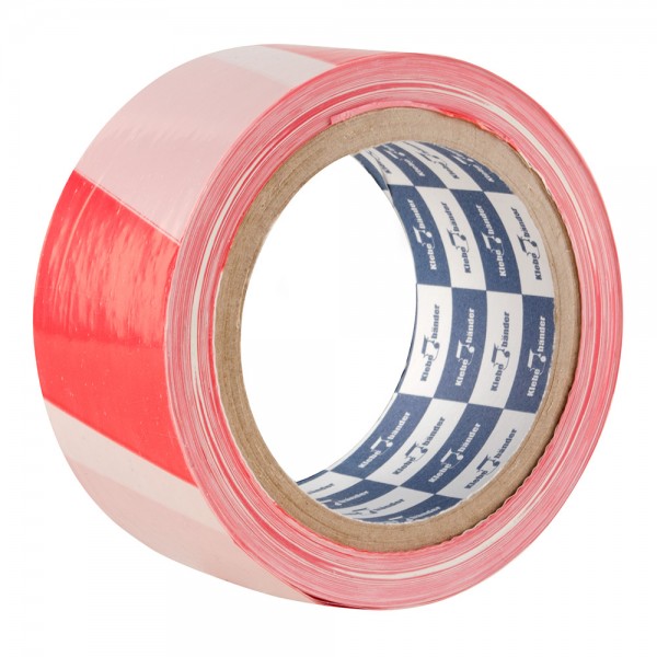 Лента сигнальная Klebebänder неклейкая 50мм*90м бело-красная 30мкм (8)