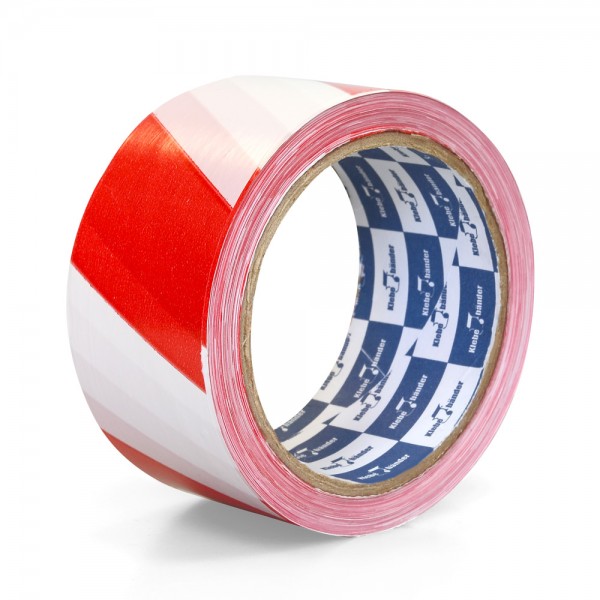 Лента сигнальная Klebebänder неклейкая 50мм*200м бело-красная 30мкм (8)