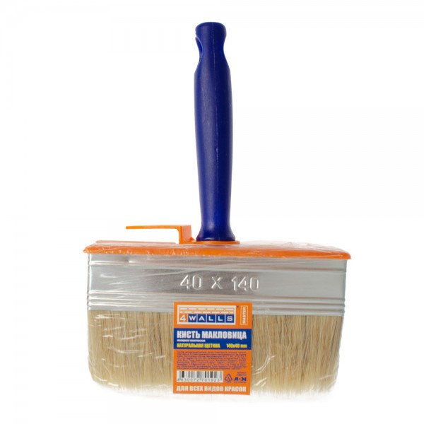 Кисть макловица 4Walls Master 140х40 мм натуральная щетина, пластмассовая ручка (120/6)