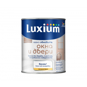 Краска LUXIUM Окна и Двери полуматовая BС 0,75л