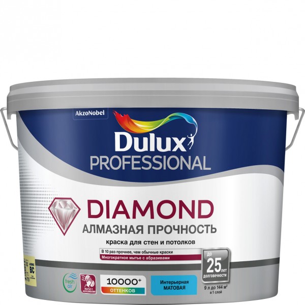 Краска DULUX Professional Diamond Matt BC 9л