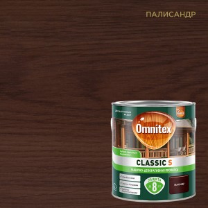 Защитно-декоративная пропитка OMNITEX Classic S палисандр 2,5л Защитно-декоративная пропитка OMNITEX Classic S палисандр 2,5л