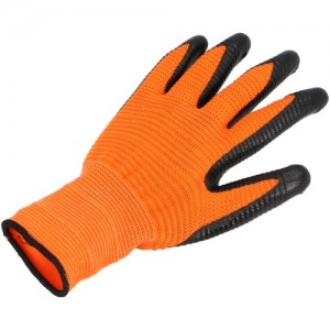 Перчатки PROTECT2U защитные гофрированные Orange 11 (вешалка)